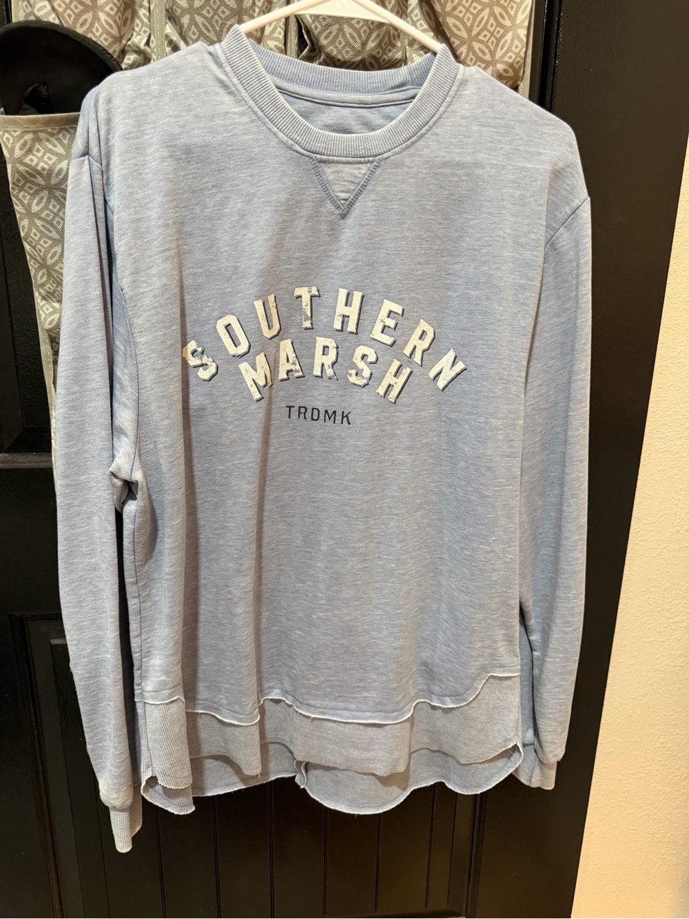 Southern Marsh Light Blue Womens Crewneck with Arch Logo